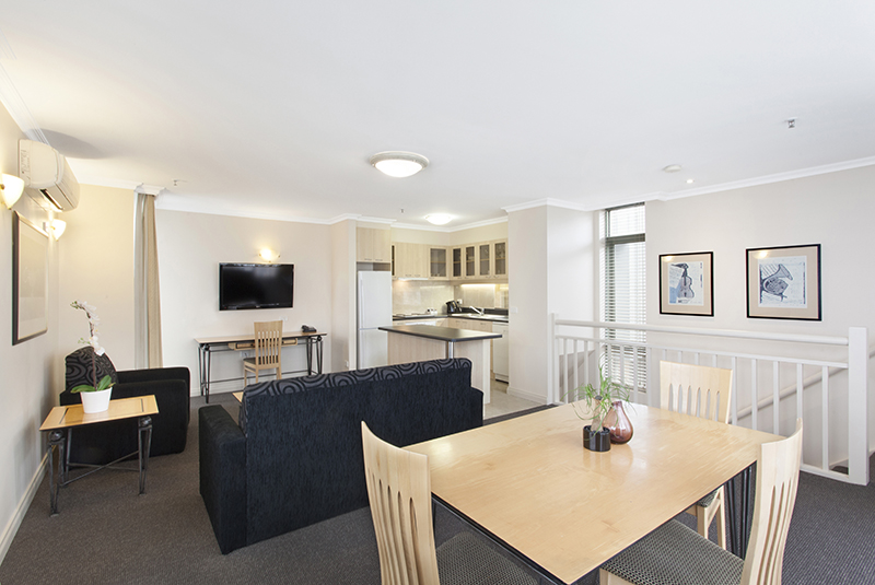 Metropole Central two bedroom townhouse living area